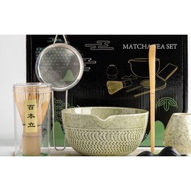 DWEHIXBUY juego de batidor matcha para ceremonia, accesorio de batidor matcha, cuchara tradicional (Chashaku), cuchara de té, soporte para batidor, 1