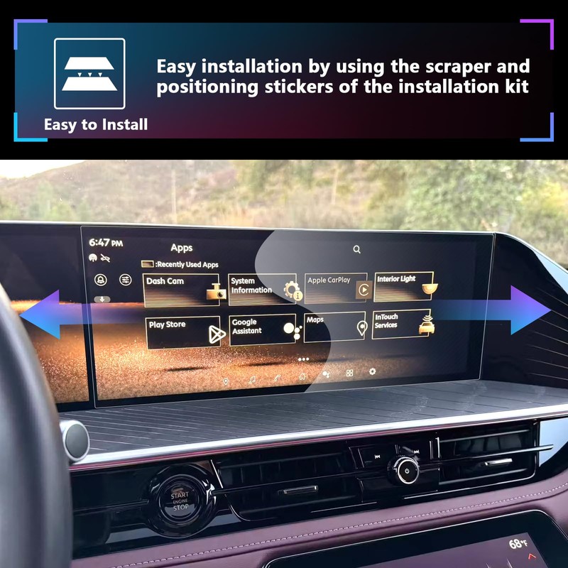SXCY for 2025 Infiniti QX80 Screen Protector [2PCS GPS 14.3