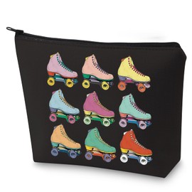 WZMPA Bolsa de maquillaje para patinador de ruedas, regalo para amantes del patinaje, bolsa deportiva con cierre para mujeres y niñas, Patinador de ruedas BL, Talla