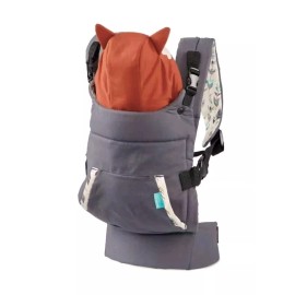 Infantino Cuddle-up Ergonomic Hoodie Baby Carrier, 2-Position, 12-40lb, Gray Fox
