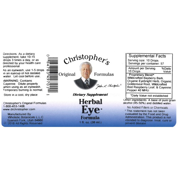 Dr Christopher's Herbal Eye Formula Extract, 1 Fluid Ounce
