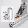 NAHUAA Mounting Material Angle Aluminium Profile 40 x 40 Groove