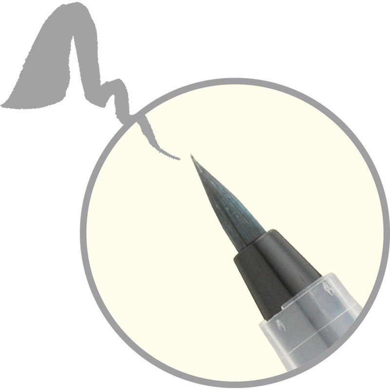 呉竹 筆ペン 美文字 完美王 XO50-091S うす墨 毛筆中字