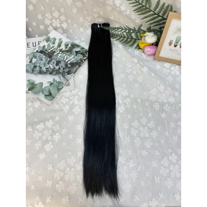 Extensiones Cabello Natural Fibra Cortina Negro 30 PLG 210g