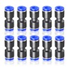 TAILONZ PNEUMATIC BLUE STRAIGHT 2-WAY - 12MM TUBE OD PUSH