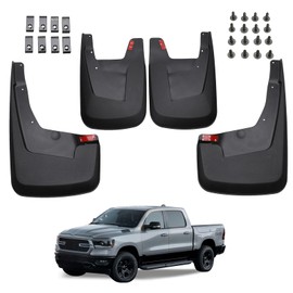 Kinwrdsn Mud Guard Mud Flaps Guards Splash All Weather Guard Mud for Dodge Ram 2019-2023 Ram 1500 Mudguards Mudflaps Guards Front & Rear Set of 4