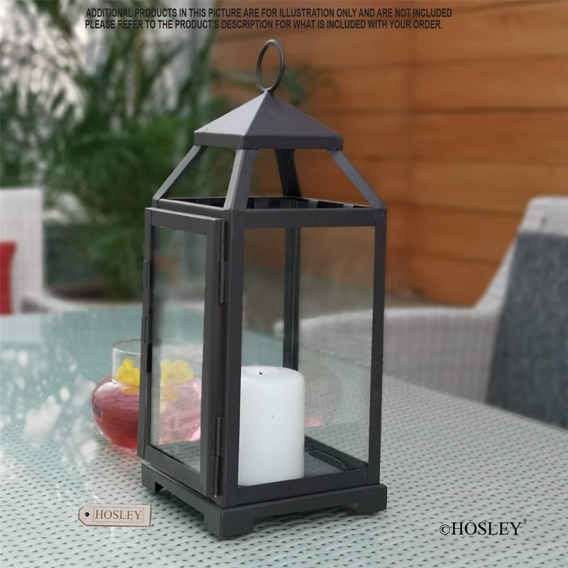 Hosley 14 Inch High Large Clear Glass Iron Classic Style