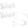SUPERFINDINGS 8Pcs 7.52x4.31x0.63Inch Rectangular Empty Plastic Storage Containers with Lids