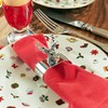 EDZARD Set of 2 Napkin Rings Stag Elegant Silver-Plated Length