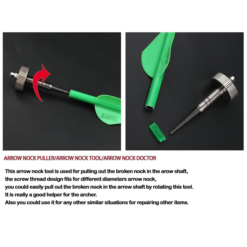 ZSHJGJR Archery Arrow Nock Insert Removal Tool Broken Tail Puller
