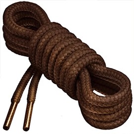 Birch Round Shoelaces 27 Colors 3/16" Thick Shoe Laces 4 Different Lengths (56" (142cm) - XL, Chocolate)