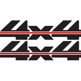Aftermarket Replacement for 1988-1997 4x4 Decals for Chevy Silverado GMC Sierra 1500 2500 Black/Red
