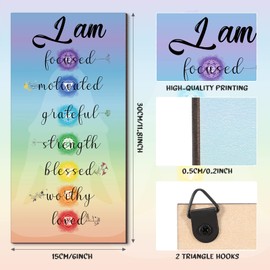 Blulu Chakra Quotes Sign Wall Decor Yoga Zen Wall Art Wooden Spiritual Decor Motivational Meditation Art Zen Buddhism Spa Room Sign for Yoga Living Room Bedroom Bathroom(Love Style)