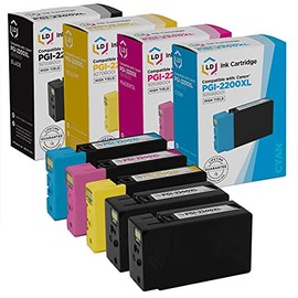 LD Compatible Ink Cartridge Replacement for Canon PGI-2200XL High Yield (2 Black, 1 Cyan, 1 Magenta, 1 Yellow, 5-Pack)