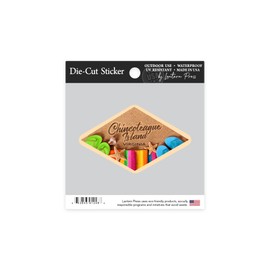 Die Cut Sticker Chincoteague Island, Virginia, Flip Flops on Beach, Contour Vinyl Sticker 1 to 3 inches (Waterproof Decal for Cars, Water Bottles, Laptops, Coolers), Small