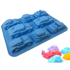 JasCherry Silikon-Bonbon und Schokoladenformen, 3D Karikatur Auto Silikonform Muffin Tablett Seifenform Backform für DIY Gelee, Kekse, Schokolade, Süßigkeiten, Käsekuchen, Muffin