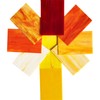 PALJOLLY 9 Pack Yellow Stained Glass Sheets, 4 x 6