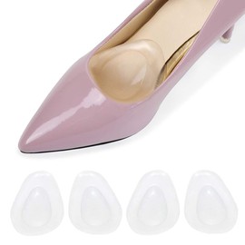 Toe Insole, Prevents Forward Slipping, Gel Pad, Foot Massage, Prevents Slipping, Cushion Pad, For Toes, Pumps, Heels, Anti-Slip, Gel, Metatarsal Ribs, Set of 4