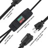 [UL Listed] 2 Way Extension Cord with On/Off LED Switch,