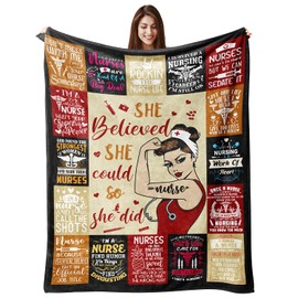 Ivivis Nurse Gifts for Women Nurse Appreciation Gifts RN Gifts for Nurses Nursing Student Graduation Nurse Retirement Birthday Gifts, Christmas International Nurses Day Gifts Throw Blanket 60”X50”