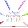 Pentel SES15C-D3 Brush Touch Sign Pen, Turquoise Green, 5 Pens