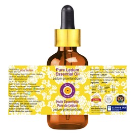 Deve Herbes Pure Ledum Essential Oil (Ledum groenlandicum) Natural Therapeutic Grade Steam Distilled with Glass Dropper 50ml (1.69 oz)