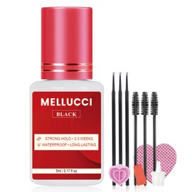 MELLUCCI Lash Cluster Glue Waterproof Strong Hold Cluster Lash Glue for DIY and Professional Use Long Lasting Fast Drying Eyelash Extension Low Fume