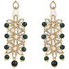 Aheli Pearl Crystal Floral Pendiente Maang Tikka Set para mujer