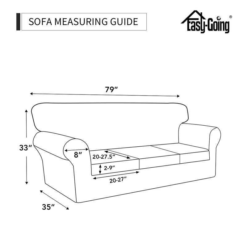 Easy-Going 100% Dual Waterproof 4 Pieces Stretch Soft Couch Cover