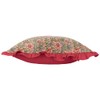 Paoletti Haven Floral Cotton Velvet Cushion Cover, 50 x 50