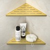 Bernkot Corner Shower Shelf, 304 Stainless Steel Bathroom Shelf for