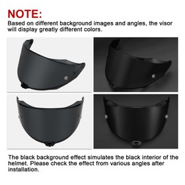 PSLER R2R Helmet Tinted Visor R2R Pinlock-Ready Face Shield Replacement for KYT R2R,Black