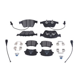 DongJinK Front & Rear Brake Pads Set Compatible with Bentley Continental Gt Gtc Flying Spur 2004-2018 3W0698151 3W0698451 3W0698151P 3W0698151AA 3W0698451J 3W5698451B