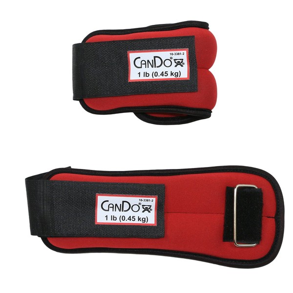 CanDo 10-3381-2 Weight Straps, 2 lb. Set, Red (Pack of 2)