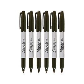 6 Pack Sharpie 30101 Sharpie Fine Point Permanent Marker Black-1 Set