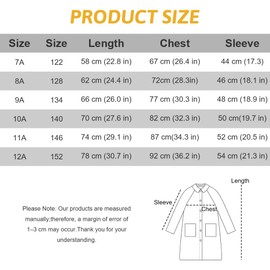 DiULi Children's Painting Apron Waterproof Painting Coat with Pocket for Girls Boys Painting Coat with Long Sleeves for School Art Painting Cooking, blue