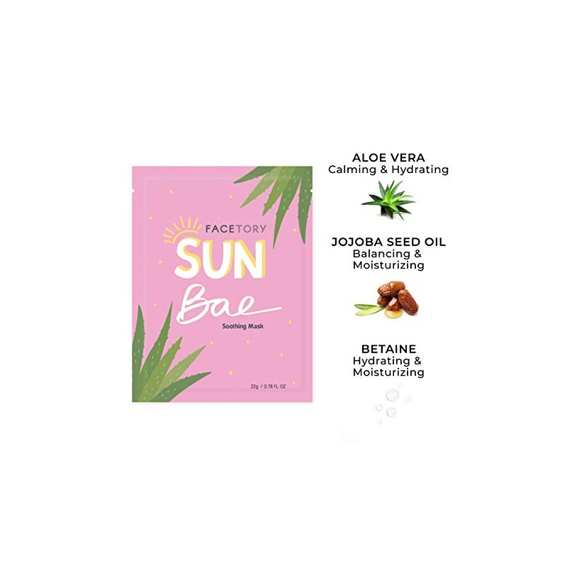 FaceTory Sun Bae Aloe Vera - Mascarilla calmante, calmante e