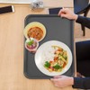 Vcansay Larger Plastic Fast Food Restaurant Serving Trays, Deep Grey,