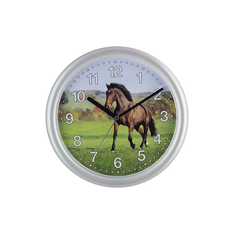SELVA Children's Wall Clock - Horse Motif - ABS Case