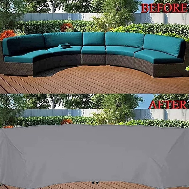 Curved Sofa Cover UCARE Outdoor Patio Furniture Cover Couch Sectional