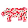 Fitwarm Cute Cherry Dog Pajamas, Warm Dog Onesie with Feet,