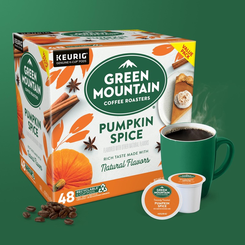 Green Mountain Coffee Roasters Pumpkin Spice Coffee, Keurig Single Serve