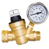 Hourleey Water Pressure Regulator Valve, RV Brass with Gauge and