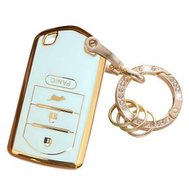 TAPAYICA for Acura Key Fob Shell Keyless Remote Key with Keychain Fit for Acura ILX RDX TL ZDX Smart 4 Buttons Key Fob (White)