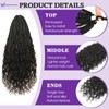 Toniola Boho Crochet Braids with Human Hair Curls 12 Inch