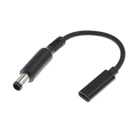 USB C to Slim Tip Laptop Charging Cable Adapter Female Type C to Male Converter for Dell Laptop 18-20V Works with 45W 65W 90W (7.4 x 5.0mm Dell)