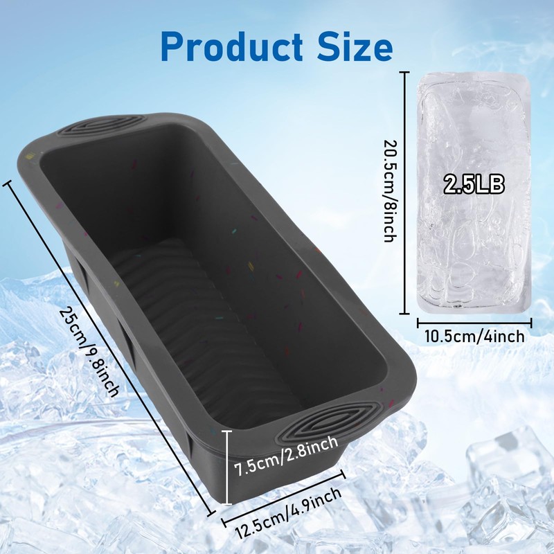 2Pcs Extra Large Ice Block Cube,5lb Ice Cube for Ice