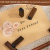 Jortmrd Set of 70 Wooden Vintage Letters Stamp with Numbers