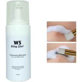 Genérico Shampoo limpiador especial para pestañas, extensión de pestañas, pestañas mink, elimina los residuos de maquillaje y suciedad que pueda tener la pestaña + Cepillo limpiador 100ml