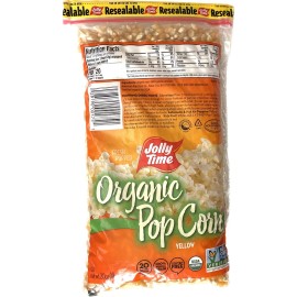 Jolly Time 20oz Jolly Time Organic Popcorn Kernels Yellow Gluten Free Whole Grain NON GMO